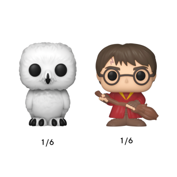 FUNKO Bitty POP - Harry Potter Harry in robe with scarf #4er Pack